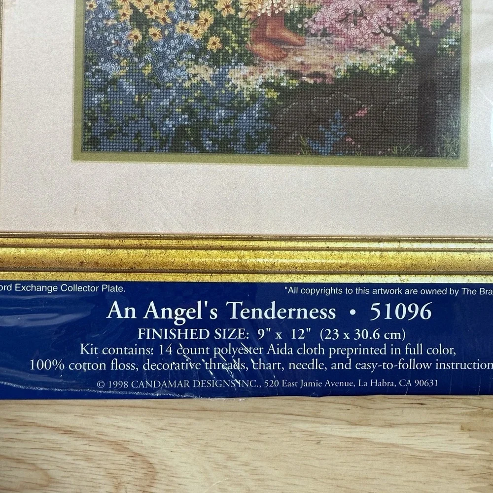 New Candamar Designs 51096 An Angel's Tenderness Picture Cross Stitch Kit Floral